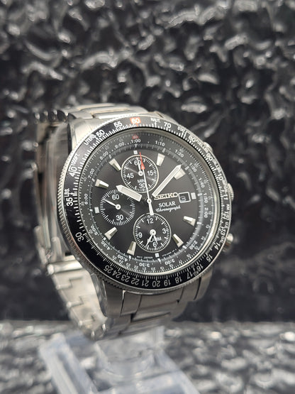 Seiko Flightmaster V172-0AC0 Solar Chronograaf - Red Robin Watches