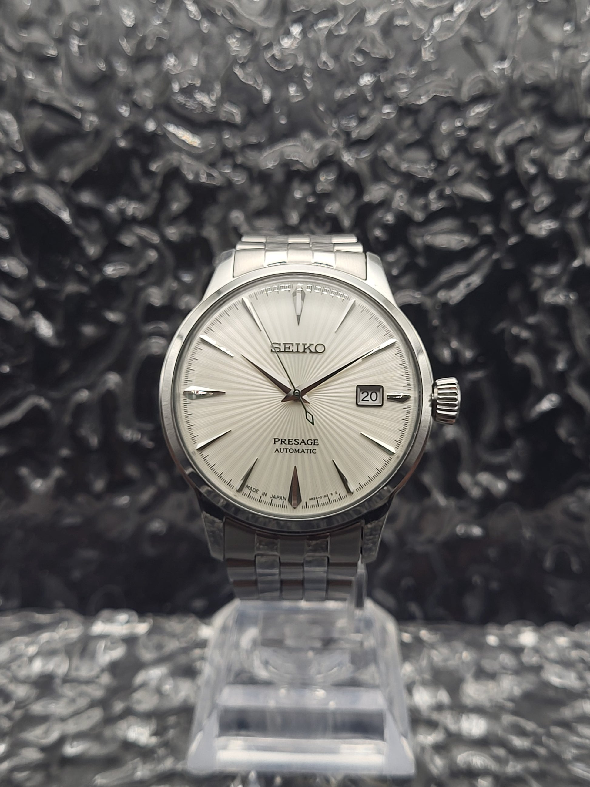 Orologio analogico Seiko nero argento 4T67 00A0 usato dal Giappone Orologio analogico Seiko nero argento 4T67 00A0 usato dal Giappone