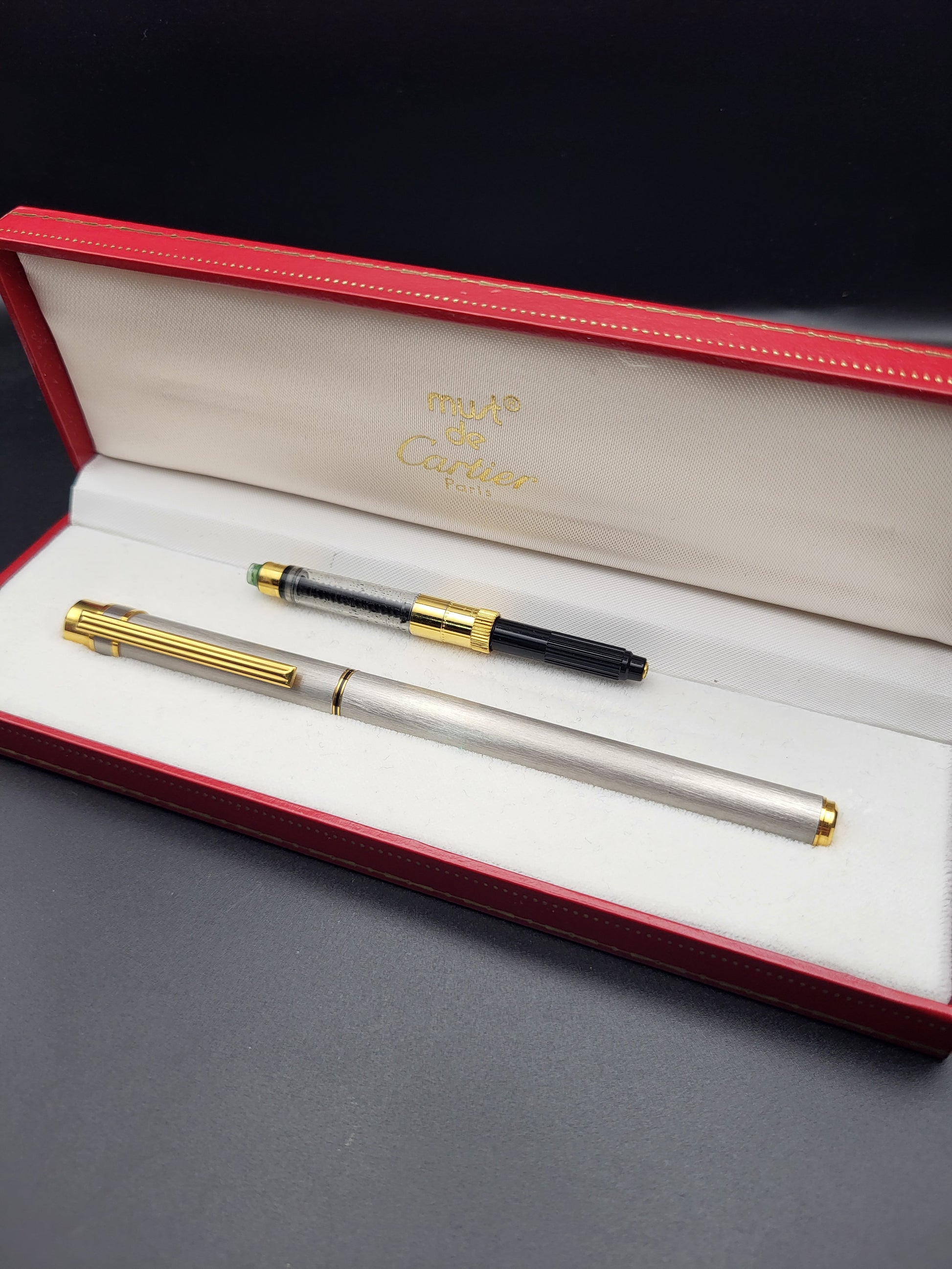 Must de Cartier Santos - Fountain Pen - Met Doos - Red Robin Watches