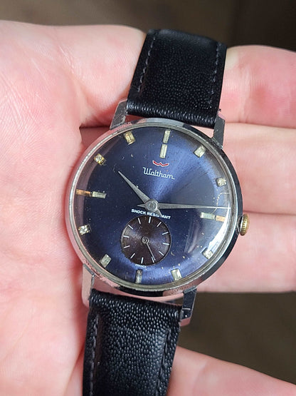 Waltham Sub Second - Handwinder - Sunburst - Red Robin Watches