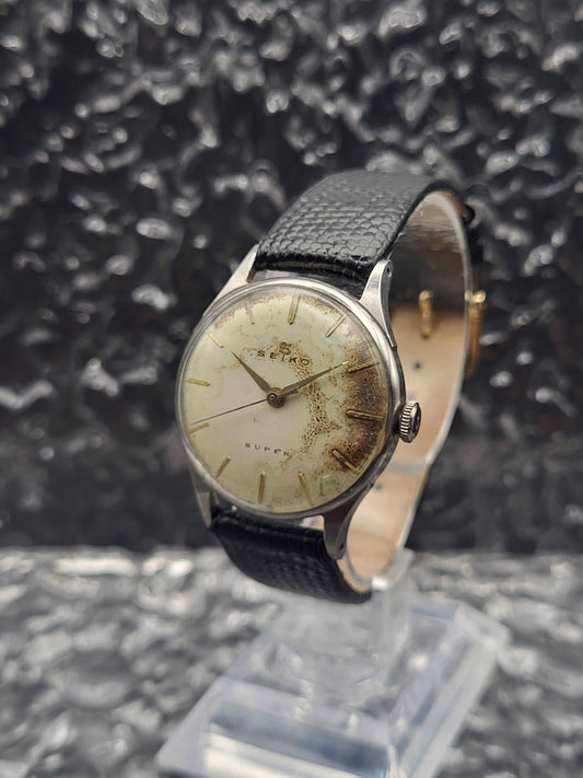 Seiko Super 1733 - Manual - Signed Crown - Tropical Dial - Vintage - Red Robin Watches