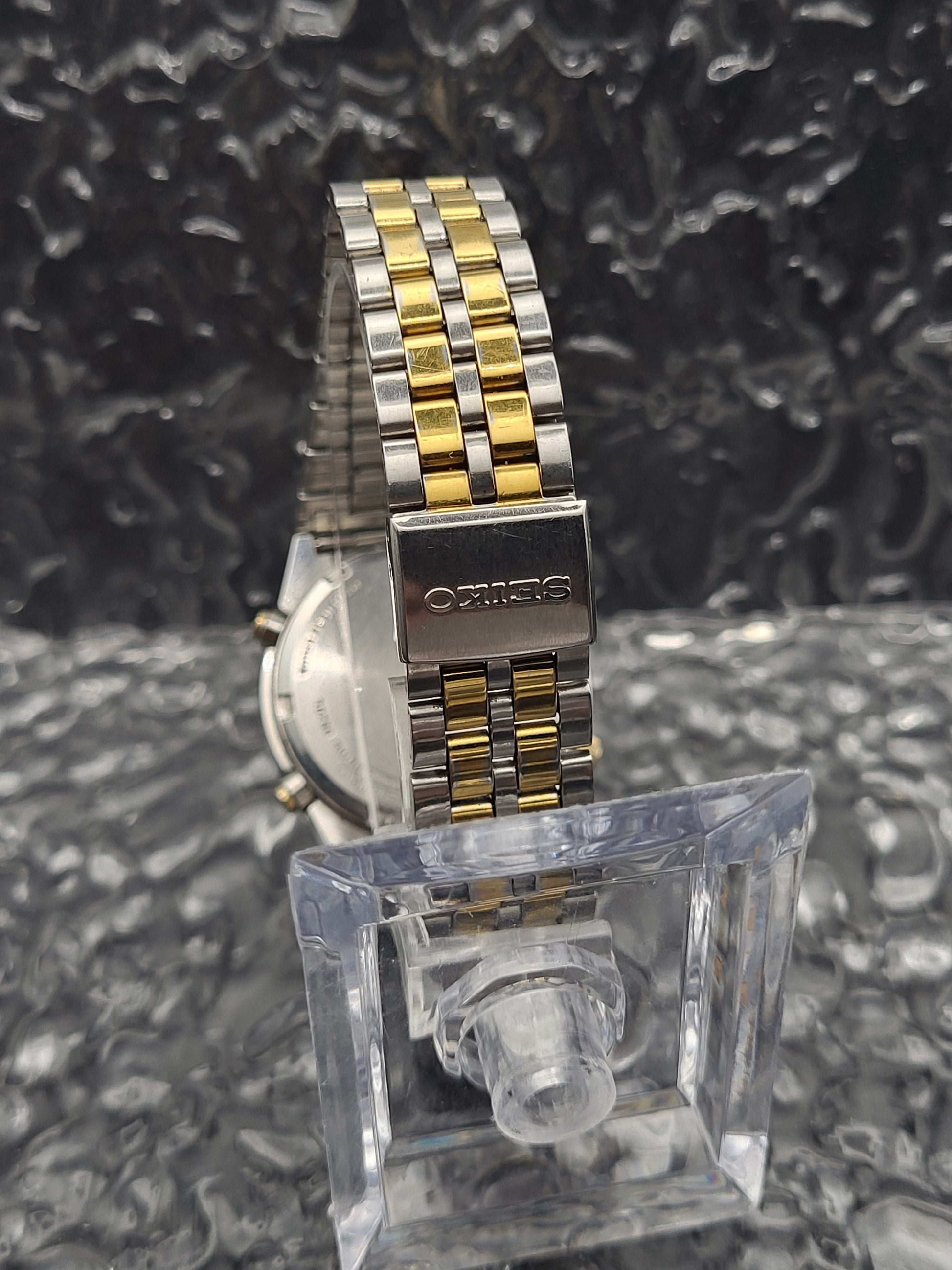 Seiko Chronograaf - Ref. 7A38-7280 - Quartz - Two Tone