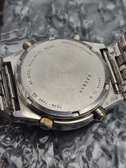 Seiko Chronograaf - Ref. 7A38-7280 - Quartz - Two Tone