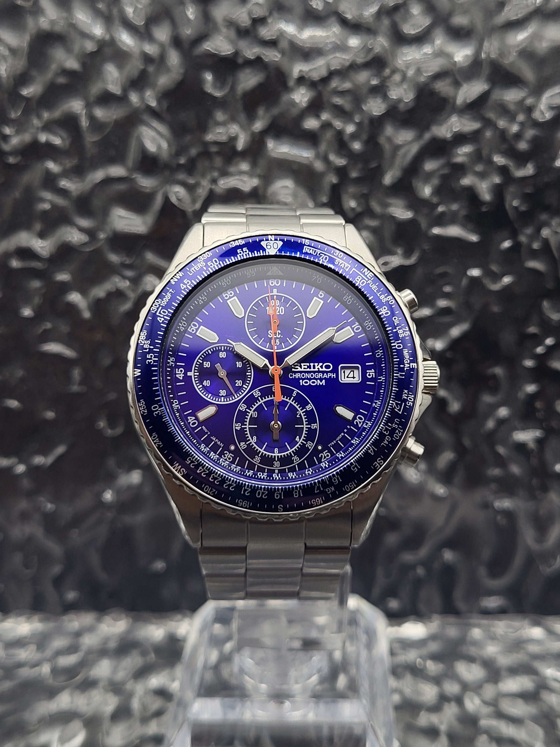 Seiko Flightmaster - Ref. 7T92-0CF0 - Quartz - Blauw