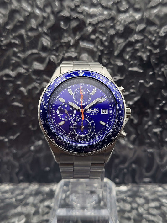 Seiko Flightmaster - Ref. 7T92-0CF0 - Quartz - Blauw