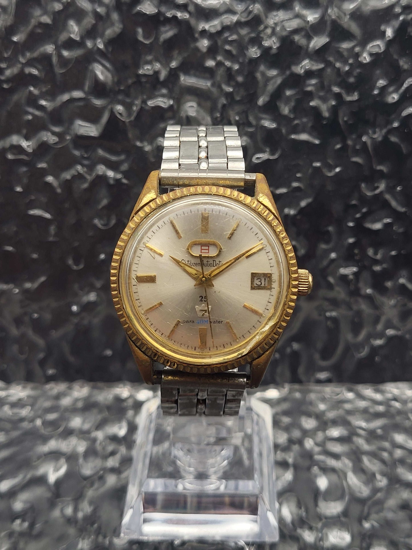 Citizen Autodater - Ref. 51302 - Automaat - Kanji Dag Datum - Goudkleurig