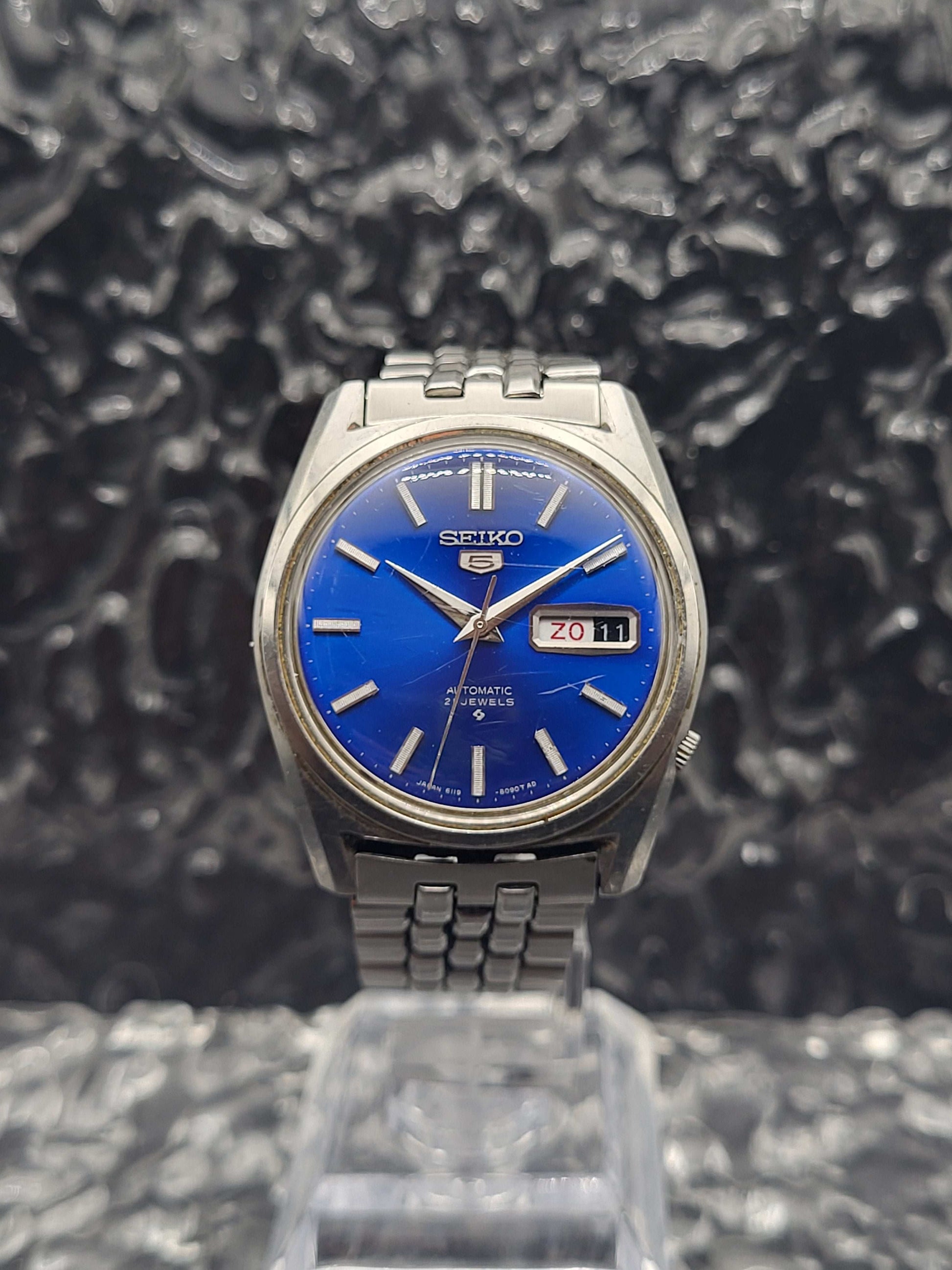 Seiko 5 - Ref. 6119-8093 - Automatic - Blue Dial - Original Bracelet