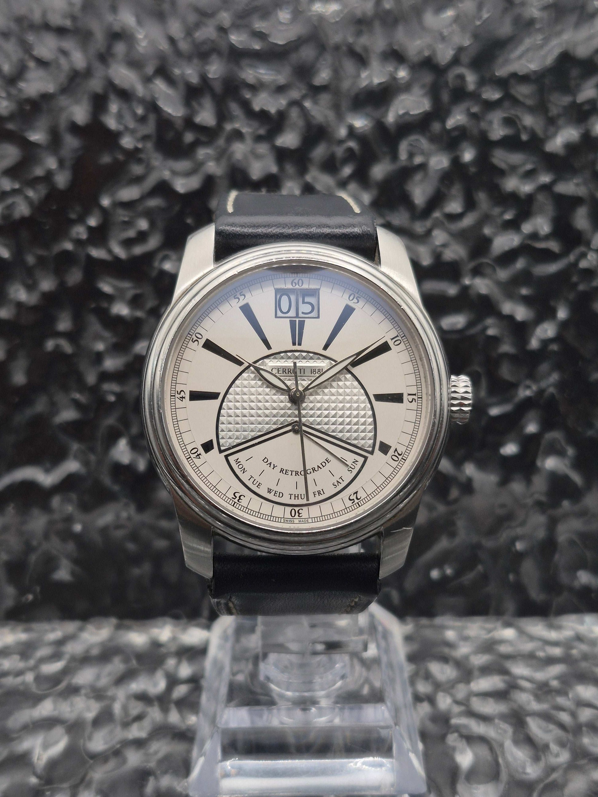 Cerruti 1881 Prestige Retrogade Ref. 10031-1 Quartz Big Date