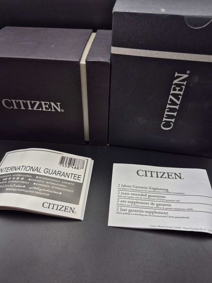 Citizen Eco-Drive Radio Controlled Ref. AS2025-09E Full Set Black PVD - Red Robin Watches