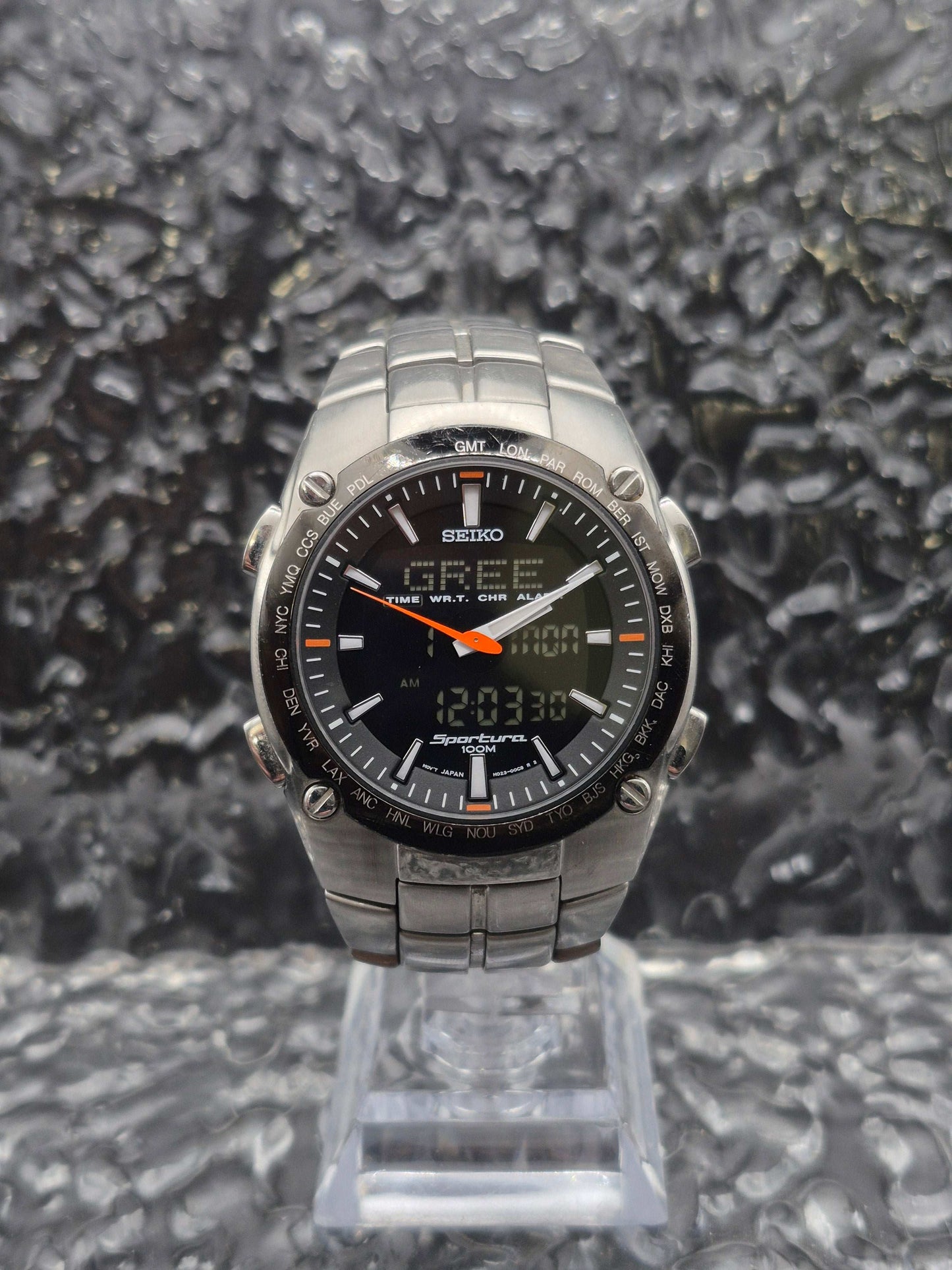 Seiko Sportura Ana-Digi Ref. H023-00C0 Multifunctional Quartz Boxed - Red Robin Watches