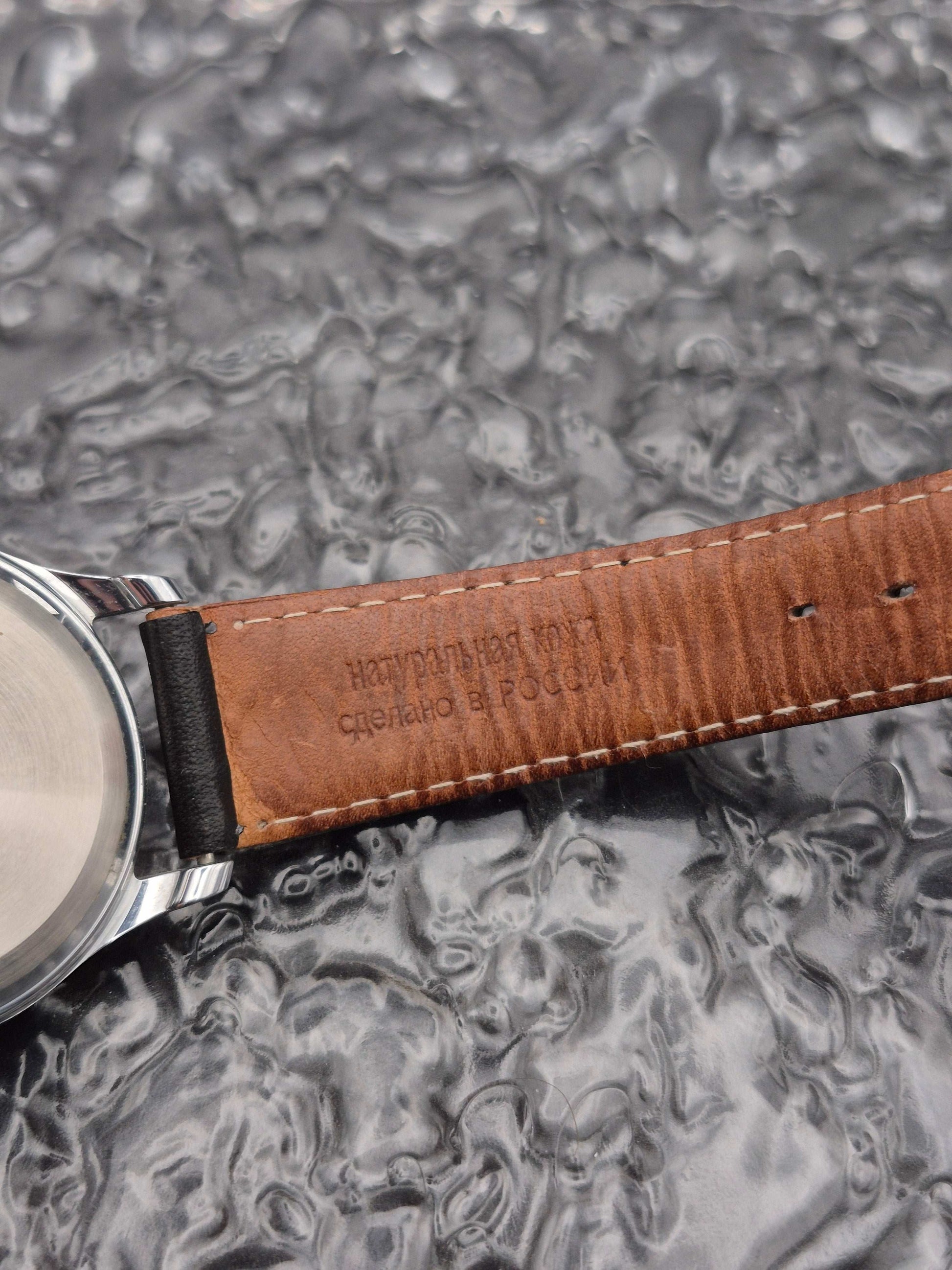 Vintage Poljot Mechanical Men's Watch Made In Russia White Dial - Red Robin Watches