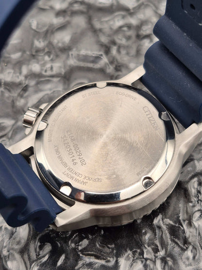 Citizen Promaster Eco-Drive Ref. E168-0029J02 Blue Dial - Red Robin Watches