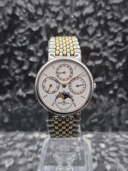 Baume Et Mercier Moonphase Triple Date Ref. 5134 Quartz BOR Bracelet