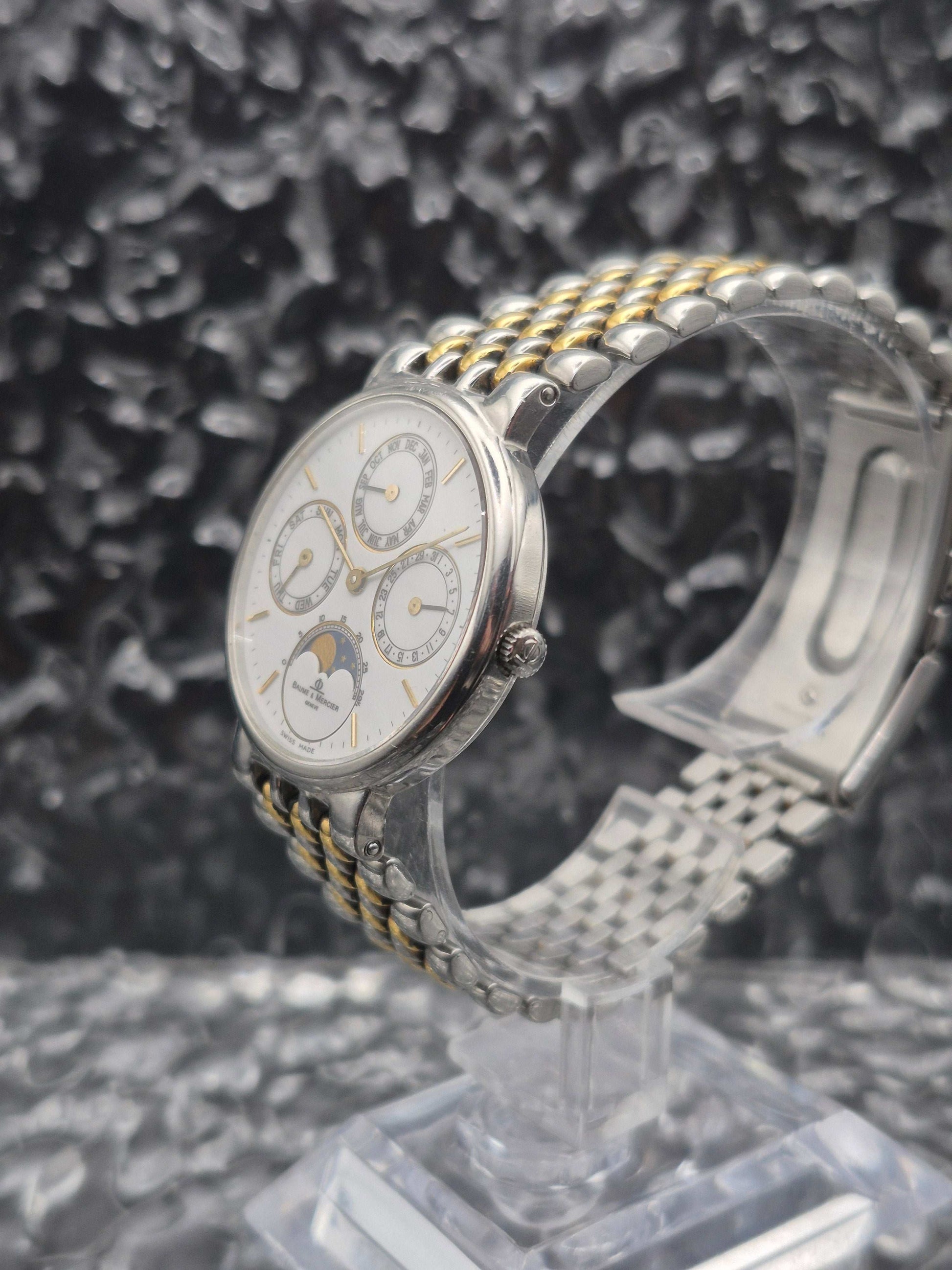 Baume Et Mercier Moonphase Triple Date Ref. 5134 Quartz BOR Bracelet