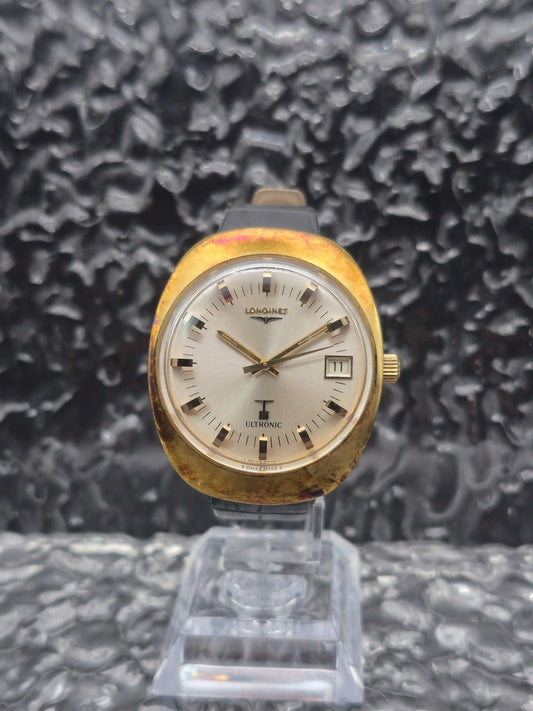 Longines Ultronic Ref. 8617-1 Gold Tone Cal. 6312 Date Sunburst With Papers - Red Robin Watches