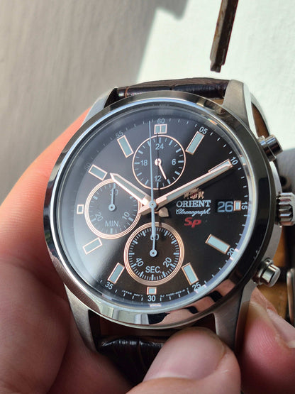 Orient SP Sports Chronograph Ref. KU00-C0-A Brown Dial Quartz FKU00005T0 - Red Robin Watches