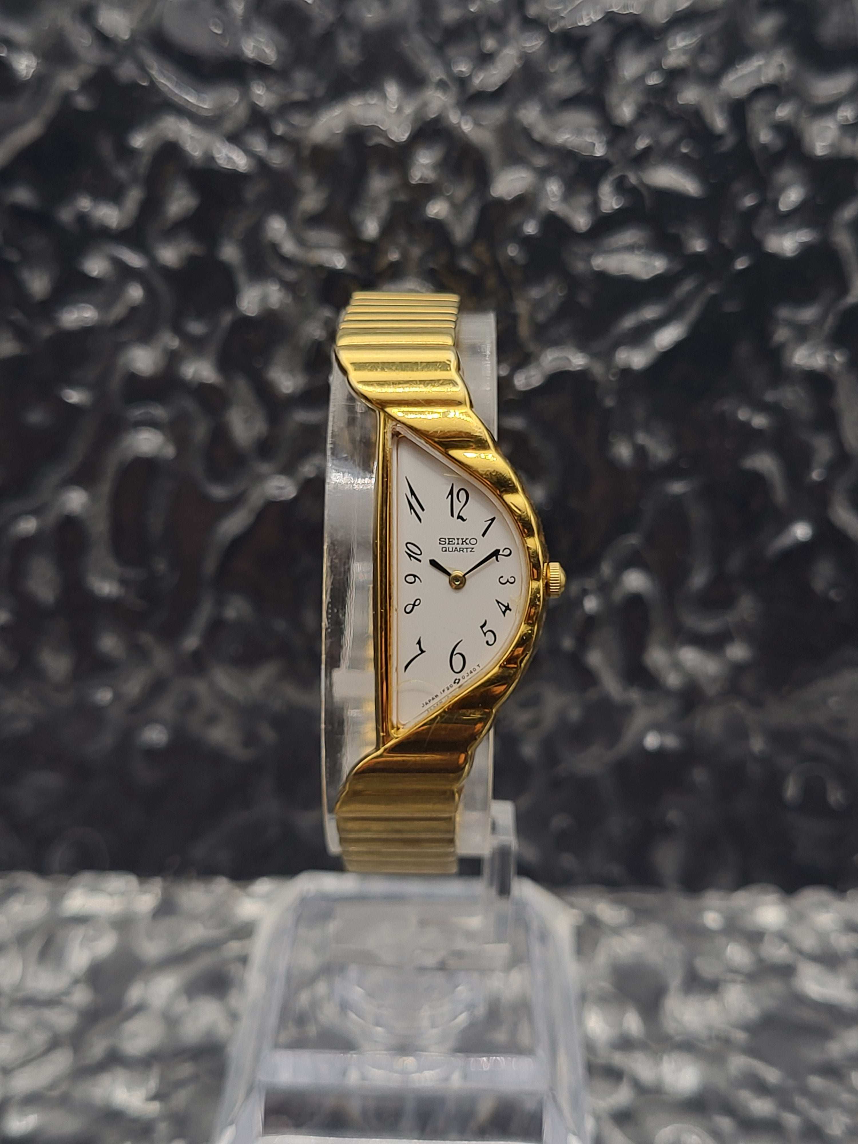 Seiko Rivoli 'Half Moon' Ref. 1F20-5D50 White Dial Quartz New Battery ...