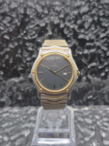Ebel Classic Wave Ref. 183903 YG/SS Boxed Gray Dial 35mm Men's Quartz