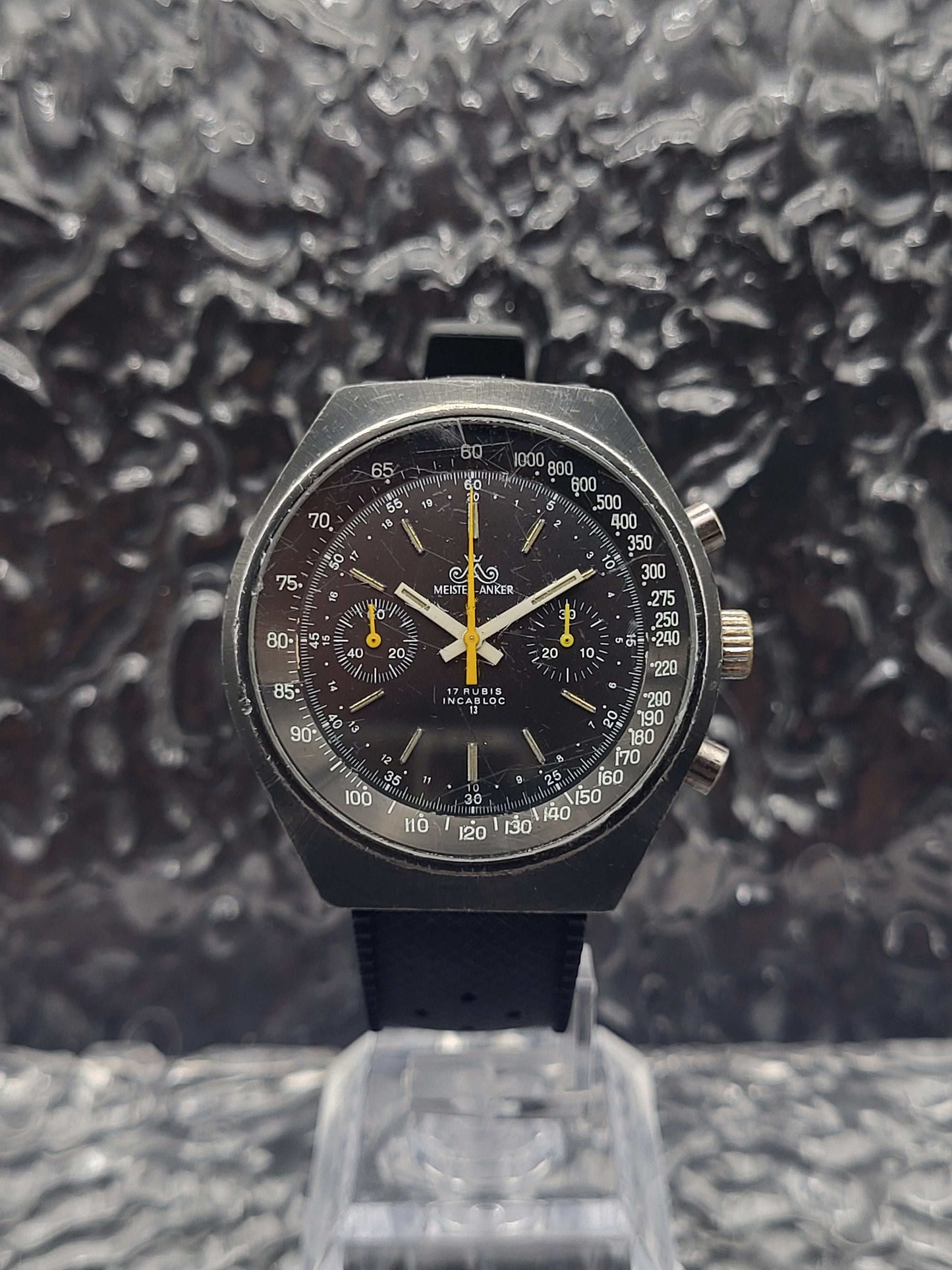 Meister Anker Chronograph - Cal. Valjoux 7733 - Black PVD Case