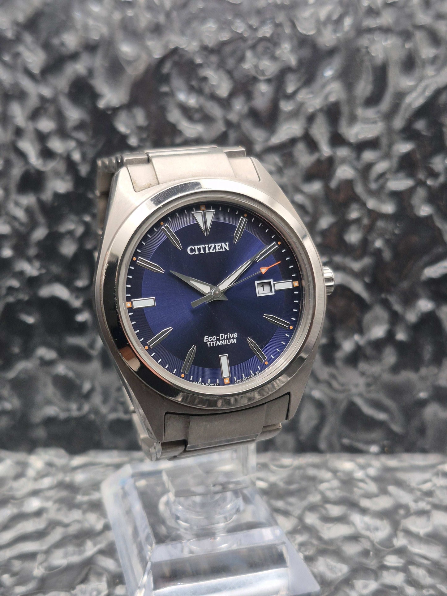 Citizen Super Titanium Ref. AW1640-83L Blue Dial Full Set Eco-Drive - Red Robin Watches