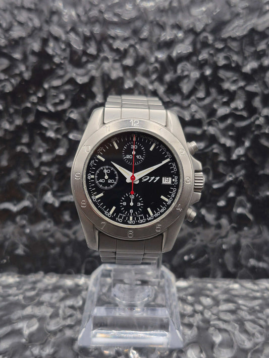 Porsche Design By Eterna Ref. 1506.41 Black Dial - Box And Cufflinks - Red Robin Watches