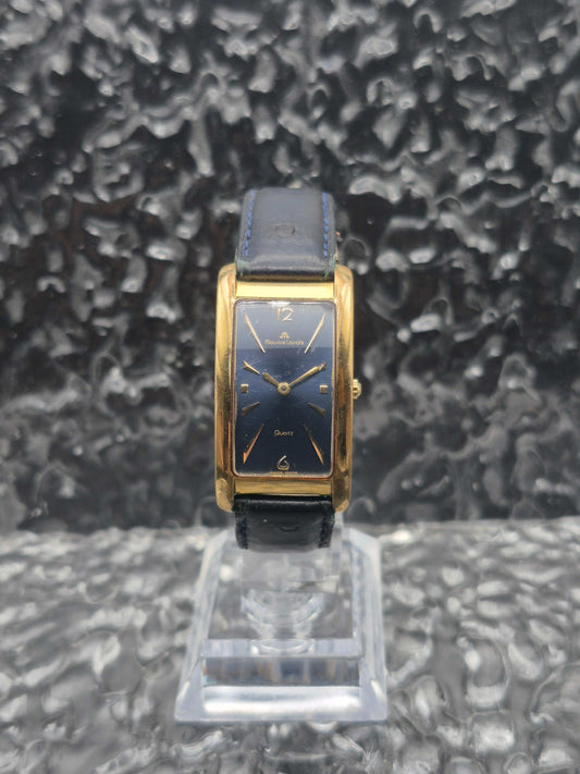 Maurice Lacroix Fiaba Ref. 47495 Blue Dial Gold Tone Tank Quartz