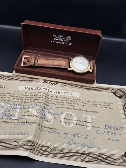Tissot Bumper Automatic - Ref. 6579-7 - 1950s Men's Watch - Box And Papers