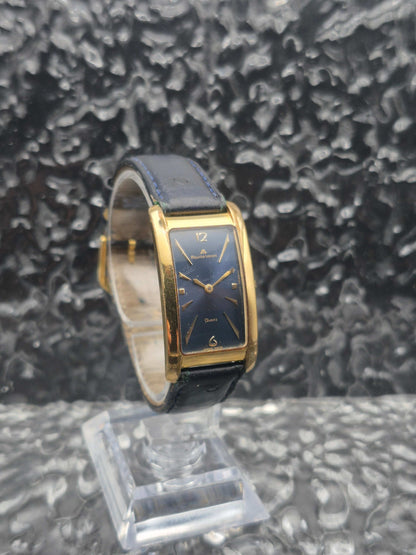 Maurice Lacroix Fiaba Ref. 47495 Blue Dial Gold Tone Tank Quartz