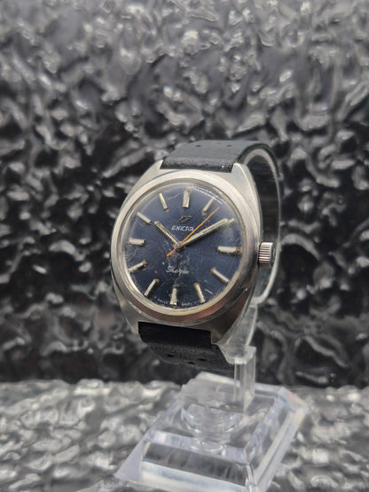 Enicar Sherpa 600 Ref. 160-34-02 Vintage Blue Dial Manual Wound - Red Robin Watches