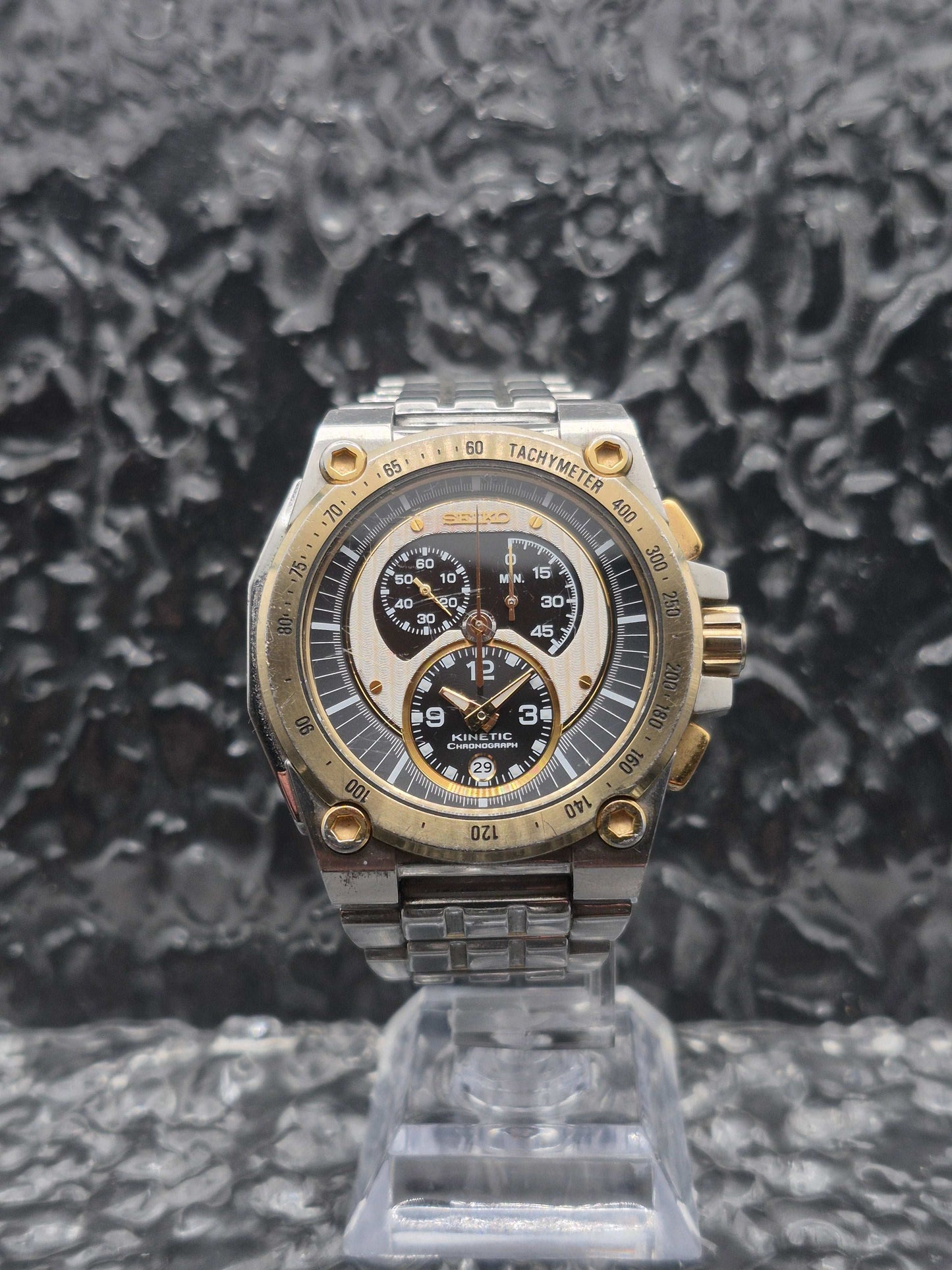 Seiko Kinetic Chronograph Ref. SNL054 - 7L22-0AV0 Two Tone