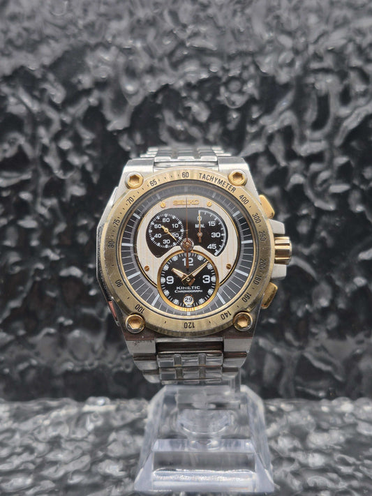 Seiko Kinetic Chronograph Ref. SNL054 - 7L22-0AV0 Two Tone