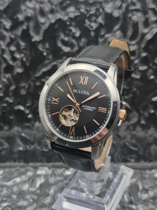 Bulova Marine Star Ref. 98A144 Two Tone Automatic Open Heart - Red Robin Watches