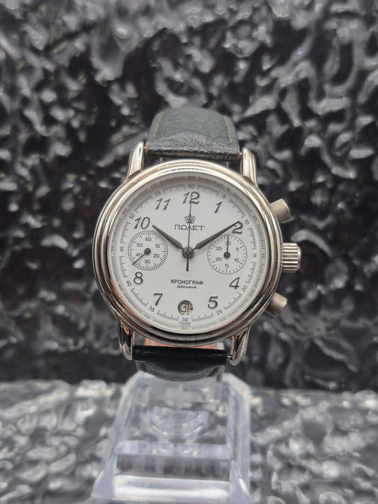 Poljot Mechanical Chronograph Cal. 3133 - Valjoux 7734 Russian Made - Red Robin Watches