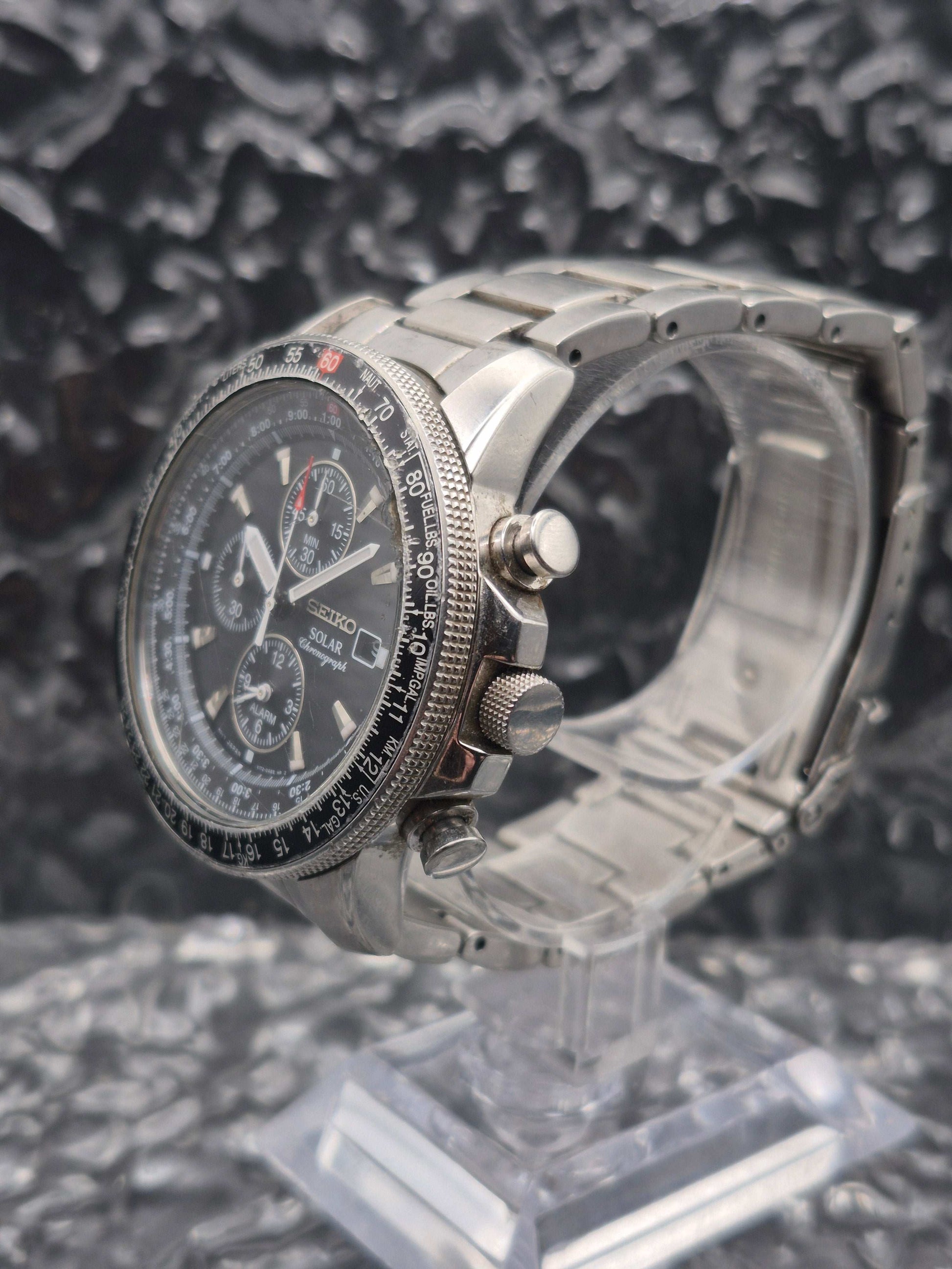 Seiko Solar Flightmaster Ref. V172-0AC0 - SSC007 Chronograph - Red Robin Watches