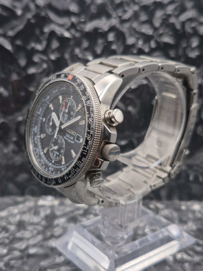 Seiko Solar Flightmaster Ref. V172-0AC0 - SSC007 Chronograph - Red Robin Watches