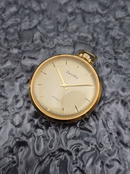 ZentRa Classic Pocket Watch Manual Wound Gold Tone