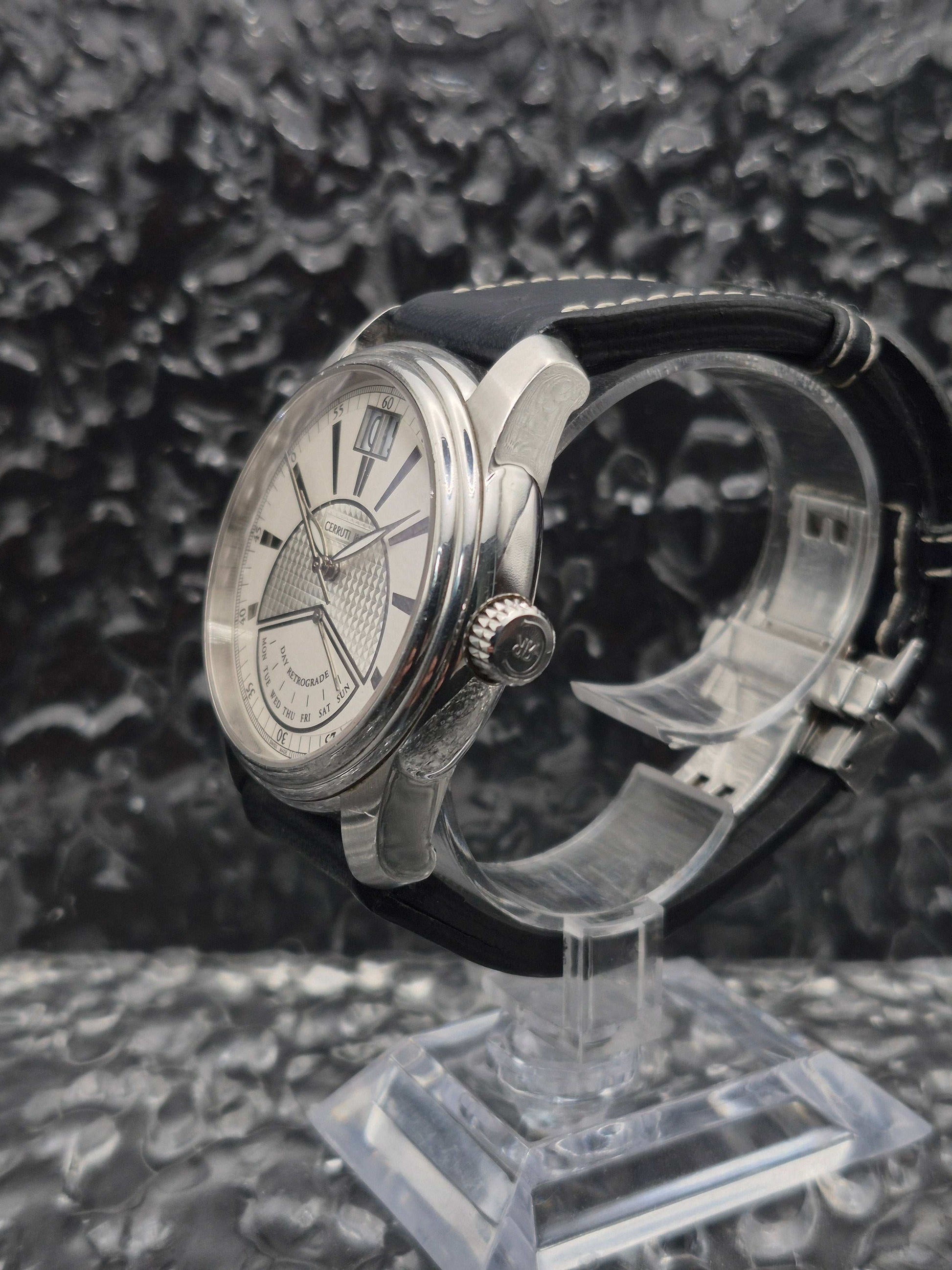 Cerruti 1881 Prestige Retrogade Ref. 10031-1 Quartz Big Date