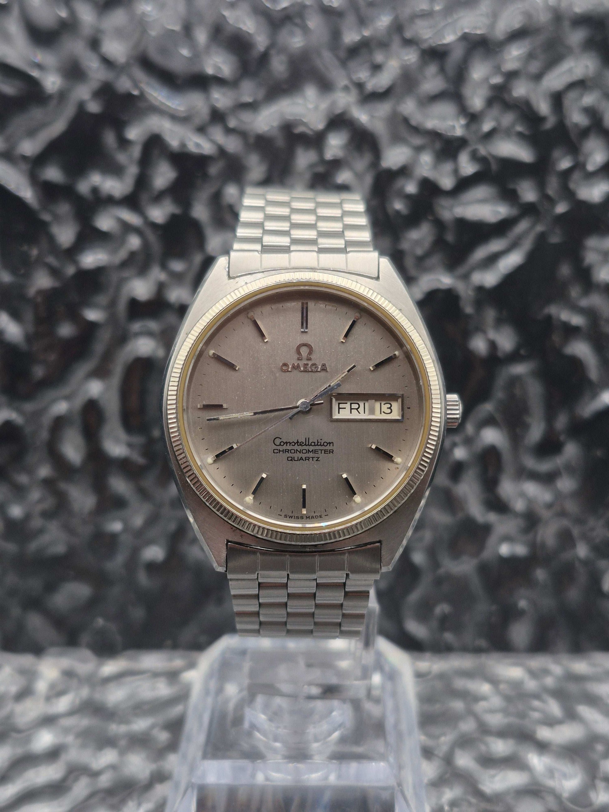 Omega Constellation Chronometer Ref. 198.0111 Quartz 18K WG Bezel