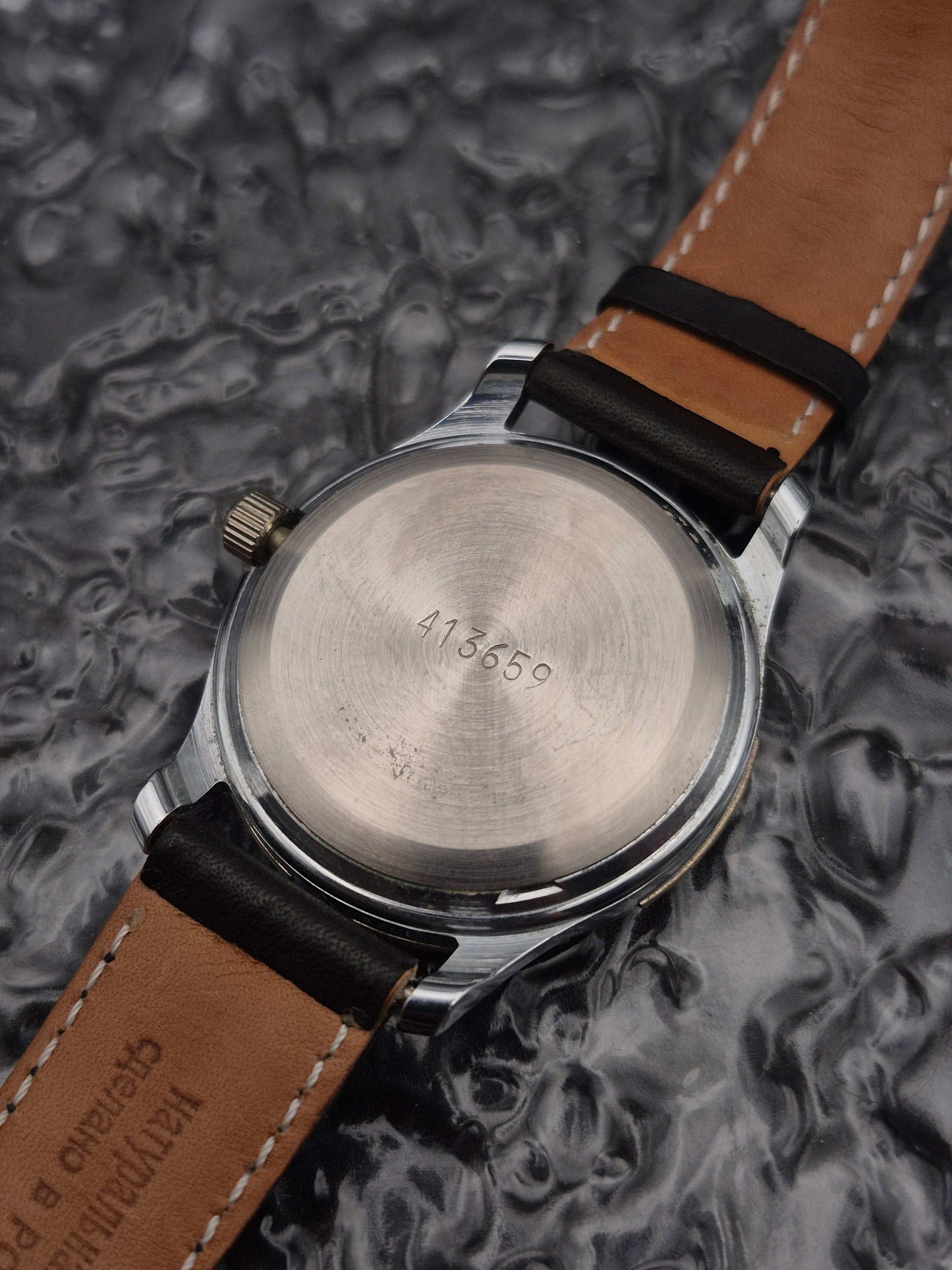 Vintage Poljot Mechanical Men's Watch Made In Russia Black Dial - Red Robin Watches