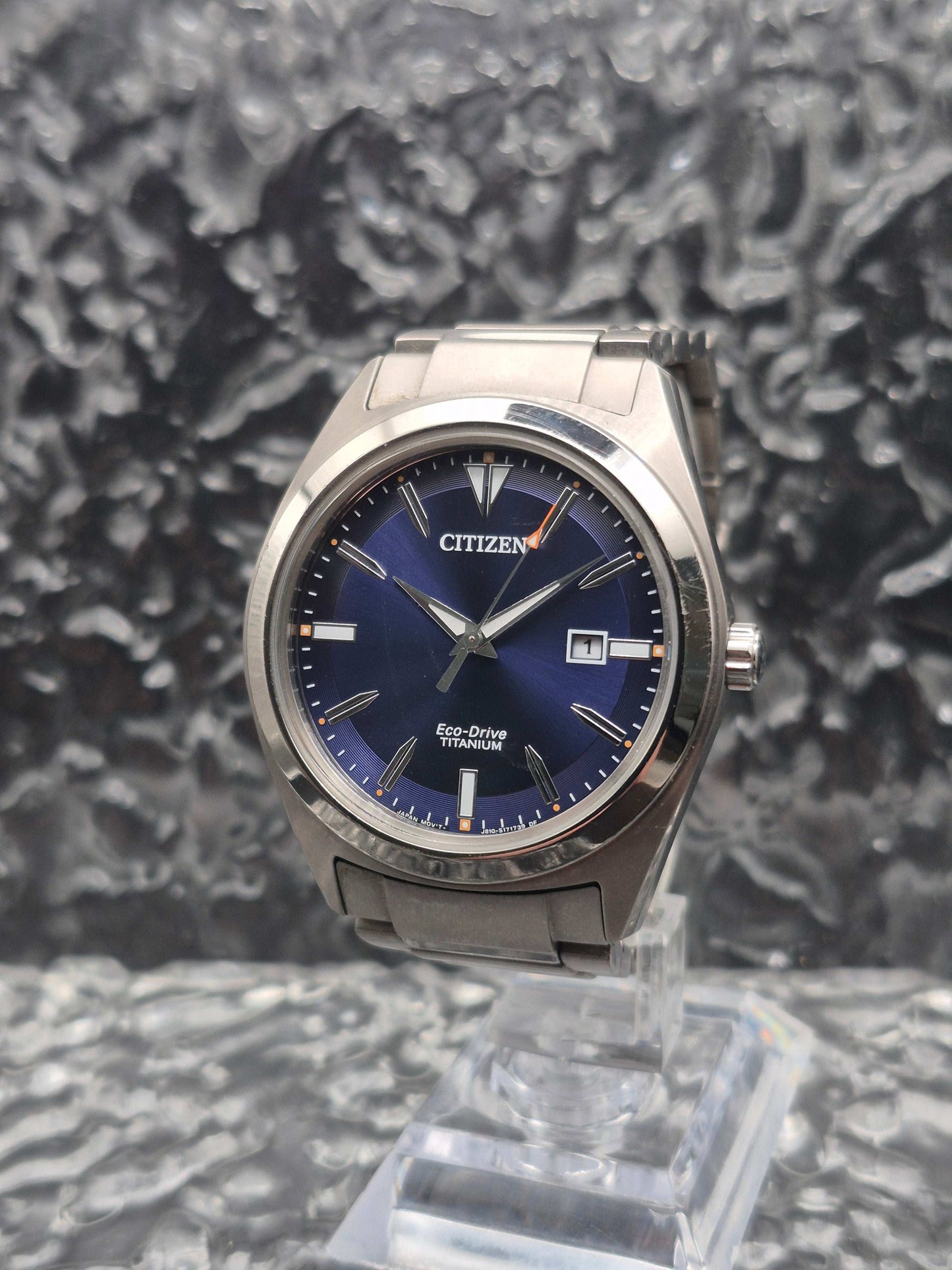 Citizen Super Titanium Ref. AW1640-83L Blue Dial Full Set Eco-Drive - Red Robin Watches
