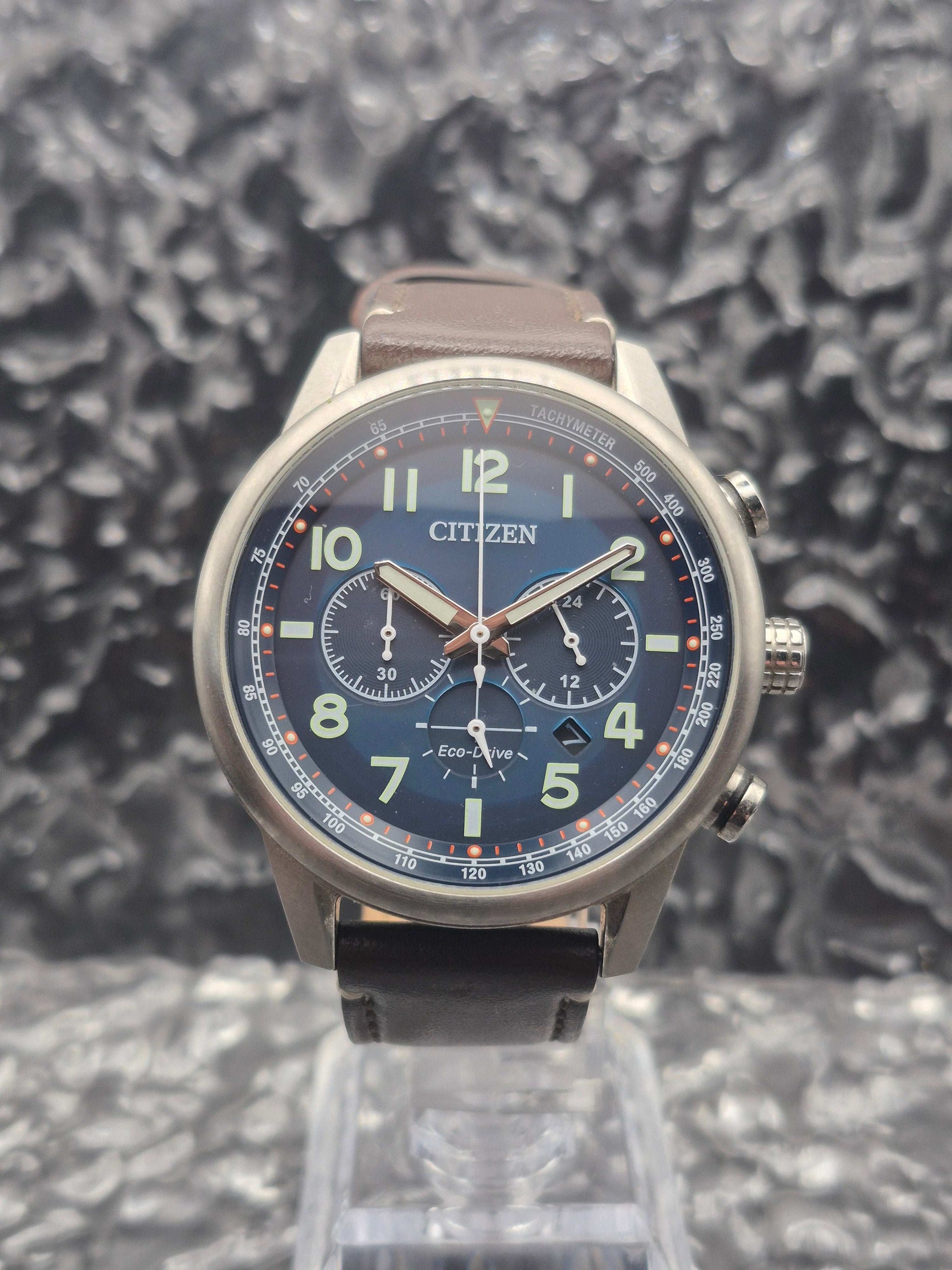Citizen Eco-Drive Chronograph Ref. B620-S117356 Solar Chronograph Blue Dial