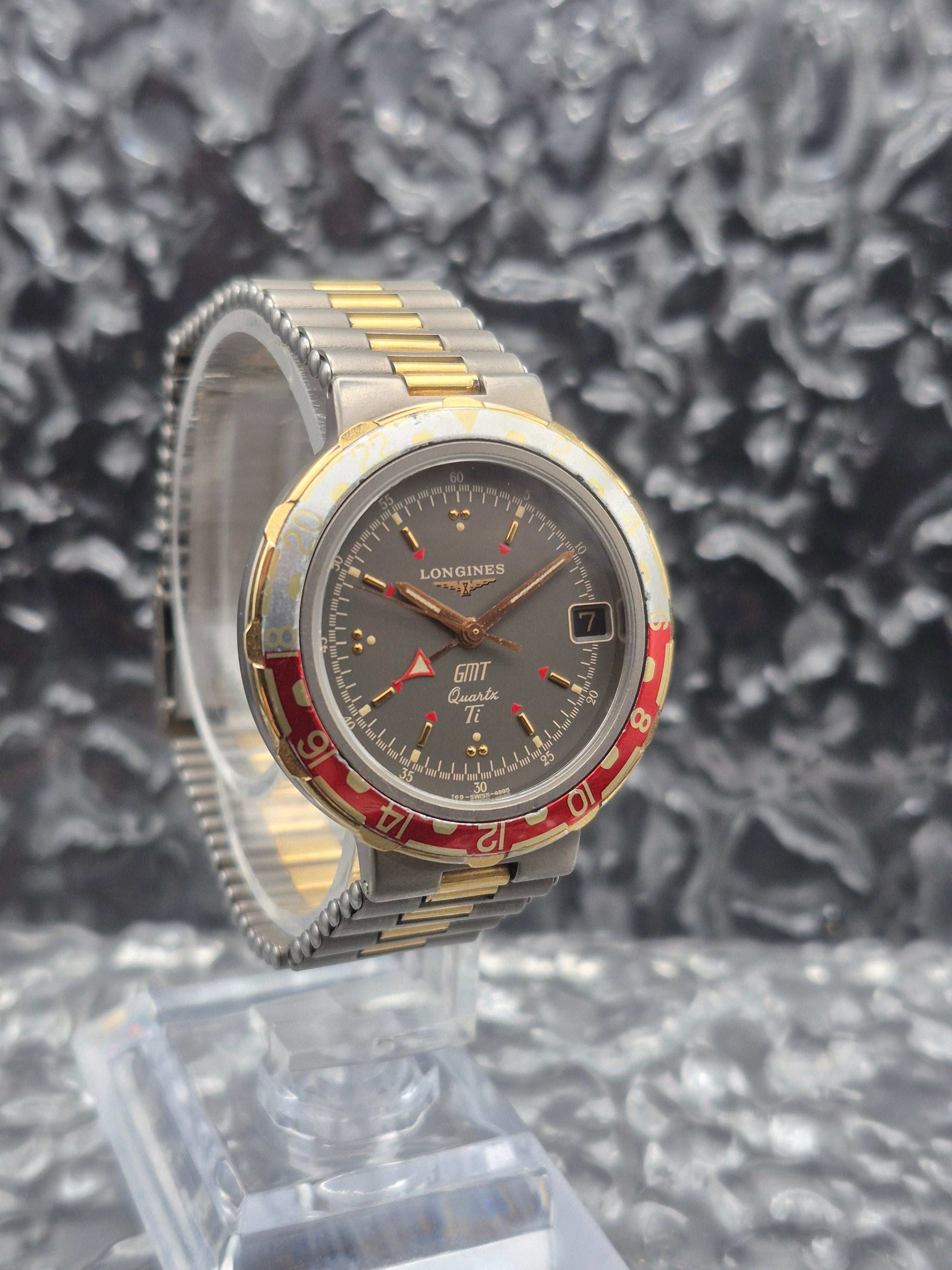 Longines Conquest Titanium GMT Quartz Vintage Two Tone