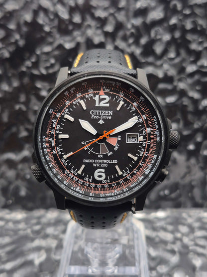 Citizen Eco-Drive Radio Controlled Ref. AS2025-09E Full Set Black PVD - Red Robin Watches