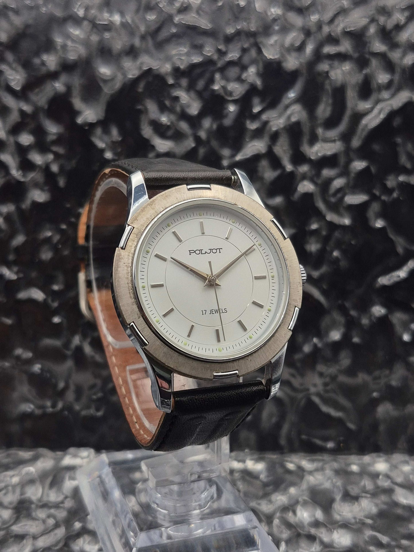 Vintage Poljot Mechanical Men's Watch Made In Russia White Dial - Red Robin Watches