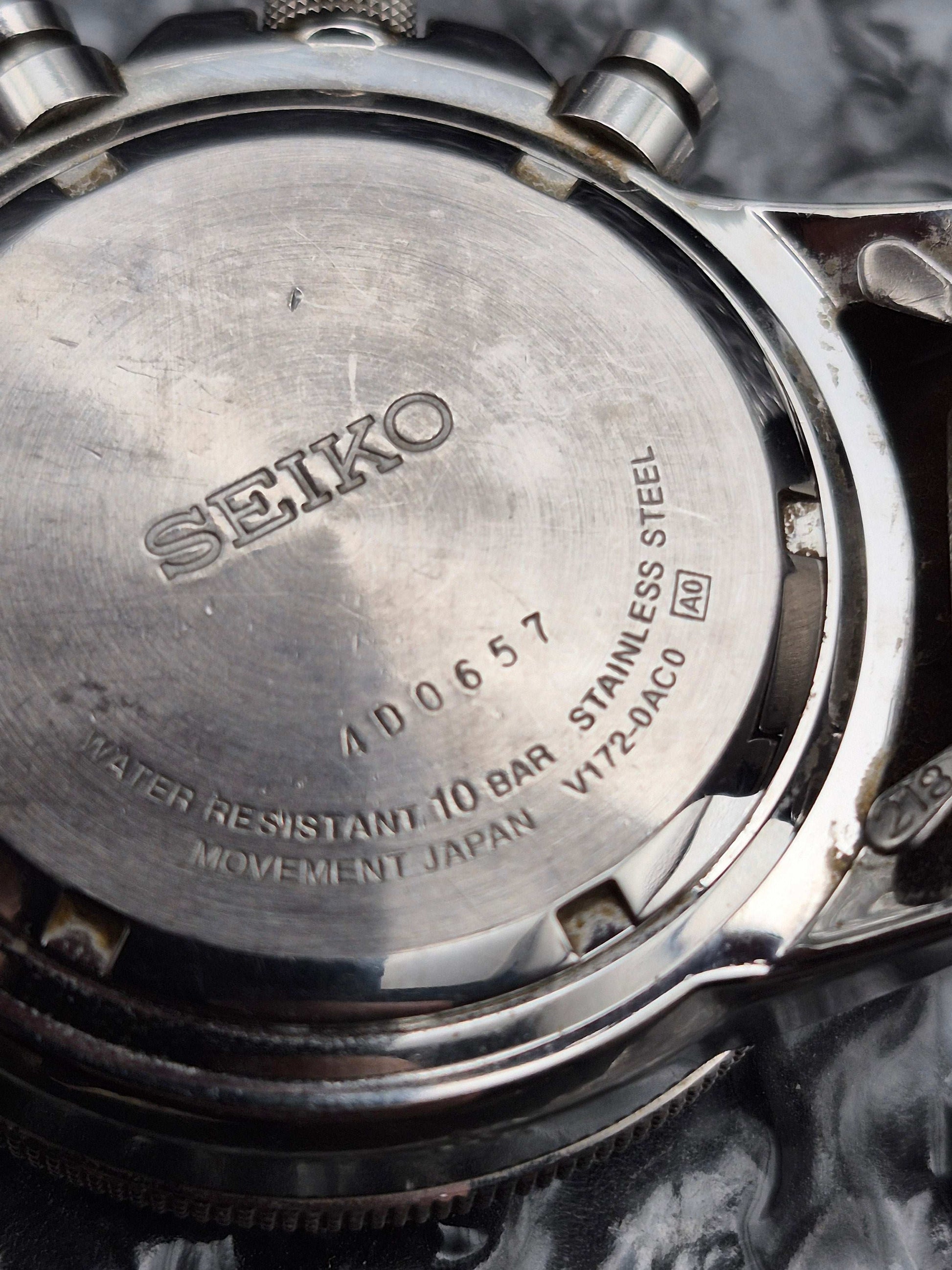 Seiko Solar Flightmaster Ref. V172-0AC0 - SSC007 Chronograph - Red Robin Watches