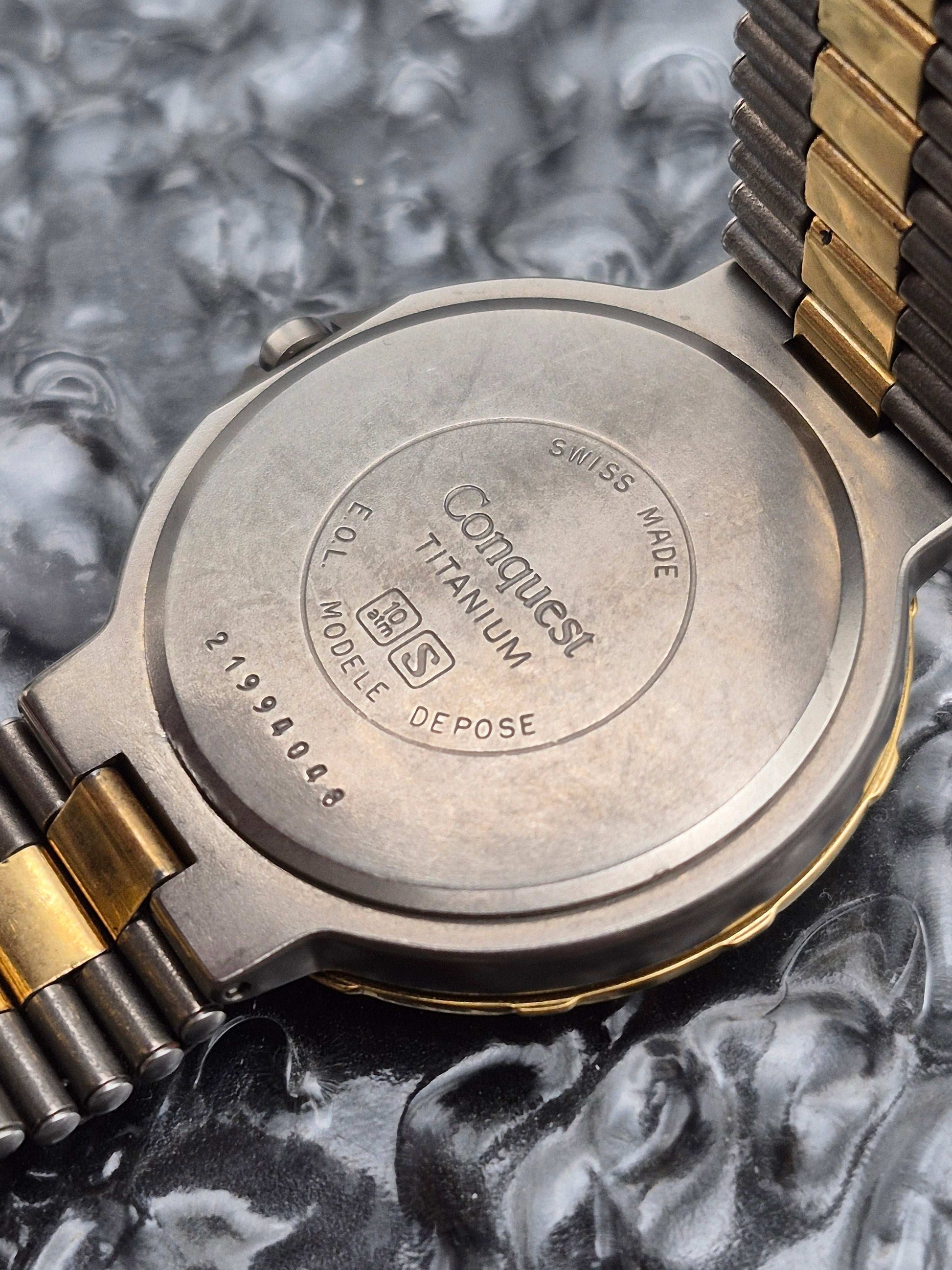 Longines Conquest Titanium GMT Quartz Vintage Two Tone