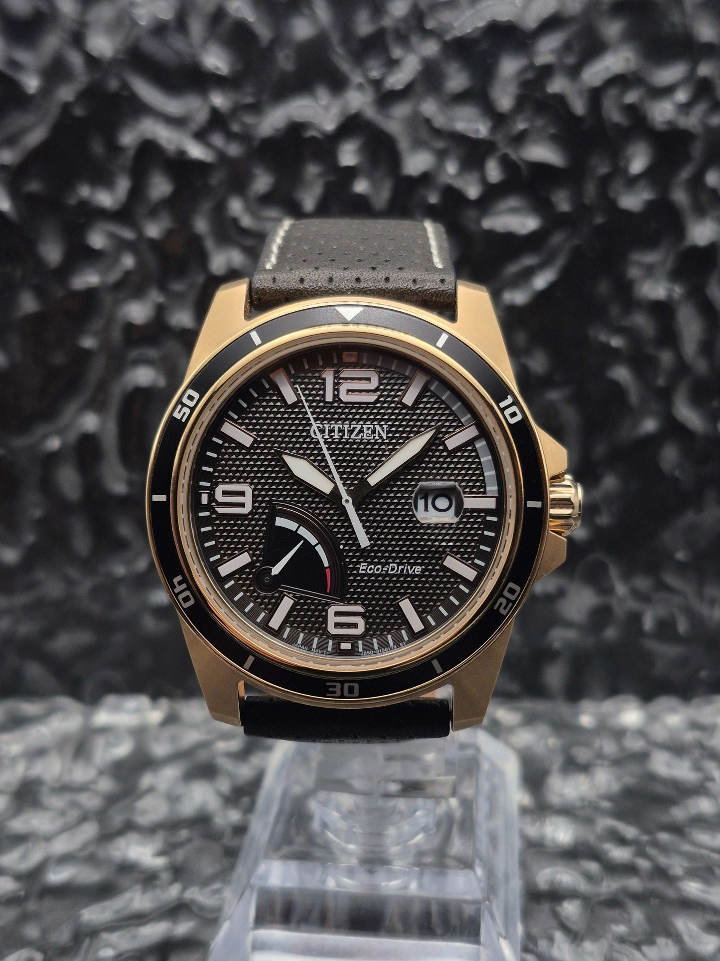 Citizen Eco-Drive Reserve Dial Ref. AW7033-16H Gold Tone Solar - Red Robin Watches