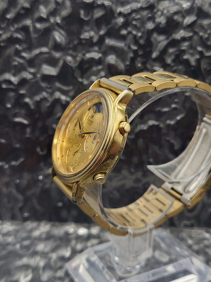 Seiko Moonphase Chronograph - Ref. 7A48-702A - Quartz - Goudkleurig - Red Robin Watches