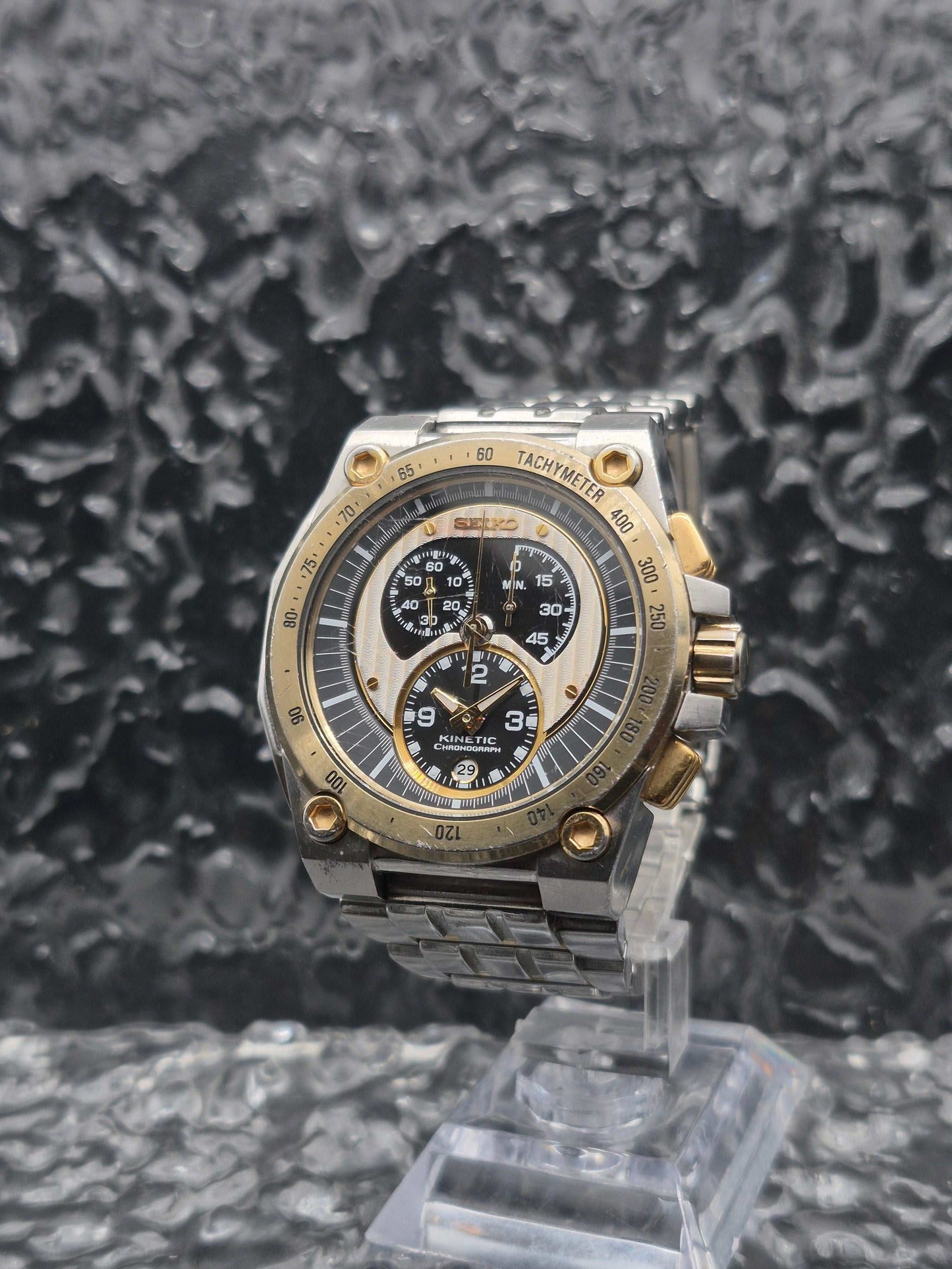 Seiko Kinetic Chronograph Ref. SNL054 - 7L22-0AV0 Two Tone