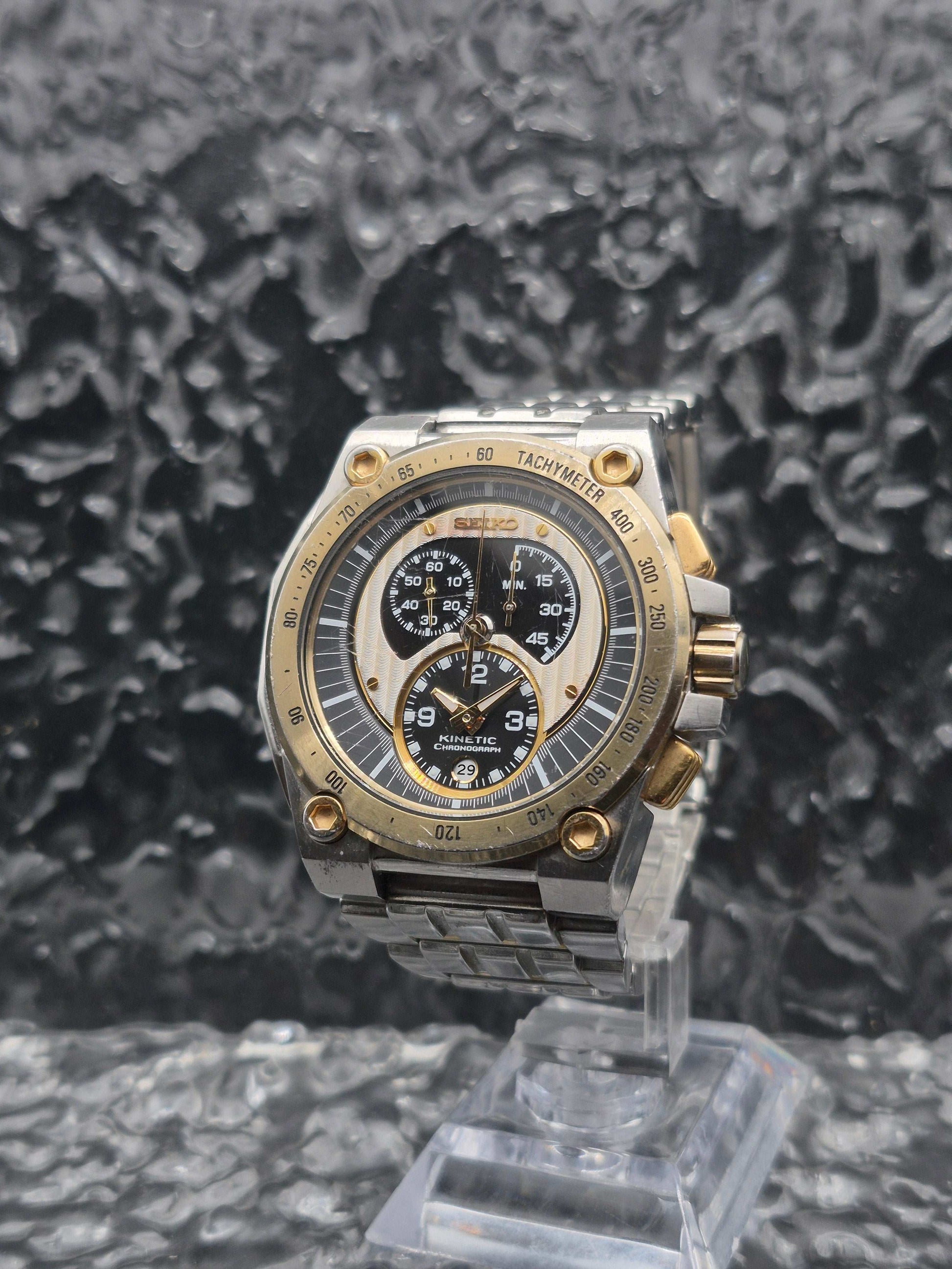 Seiko Kinetic Chronograph Ref. SNL054 - 7L22-0AV0 Two Tone